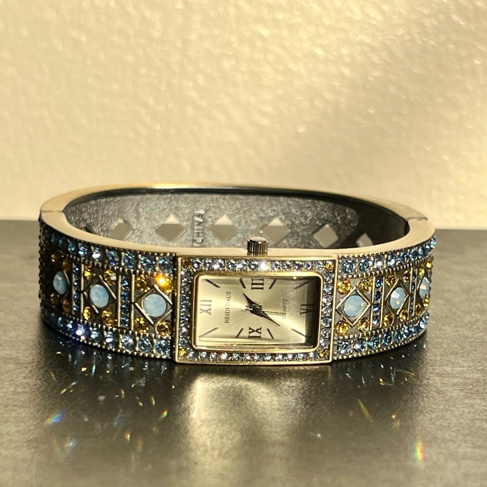 Heidi Daus Shimmering Pastel Swarovski Crystal Watch - Picture 8 of 11